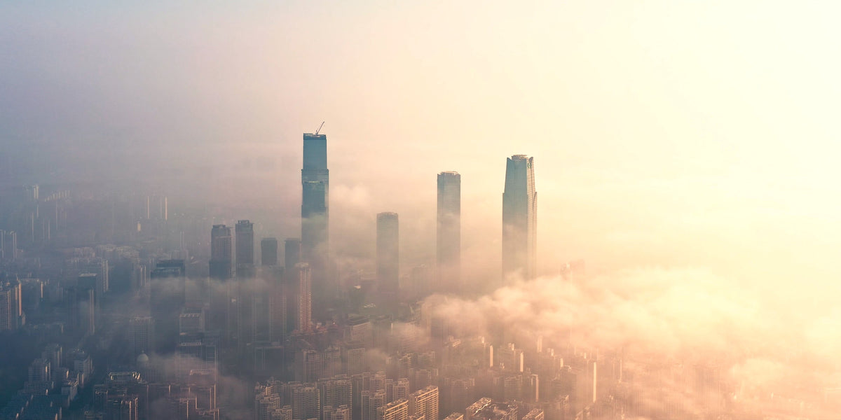 Smoke over a city