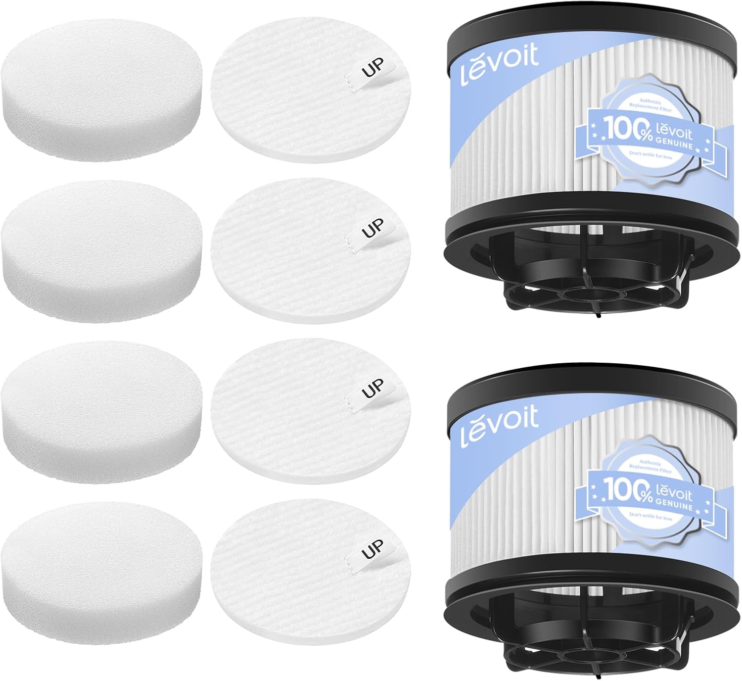 Levoit LVAC-300 & LVAC-200 MAX Replacement Filter Set (4+2 Pack) - Levoit