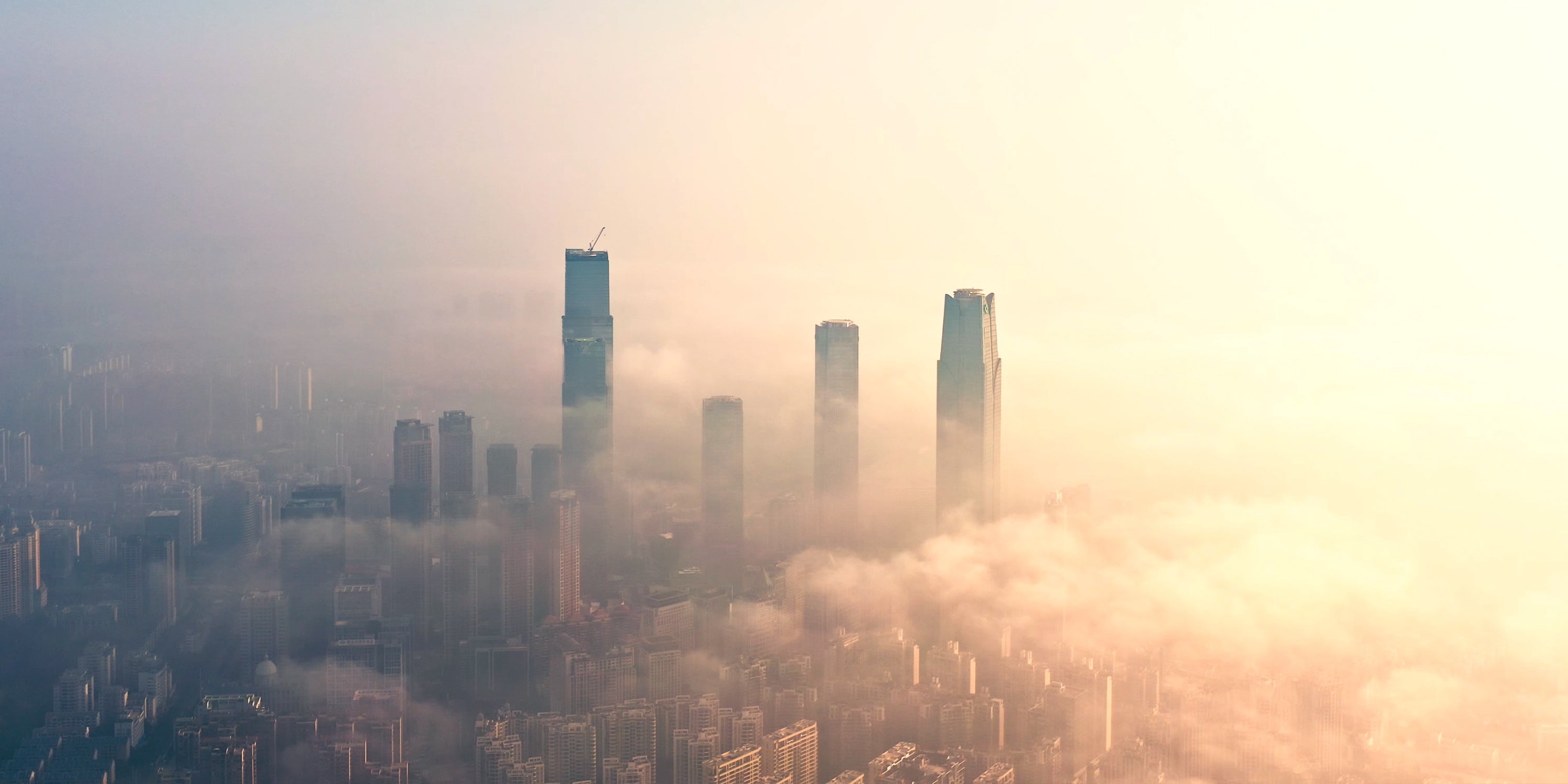 Smoke over a city