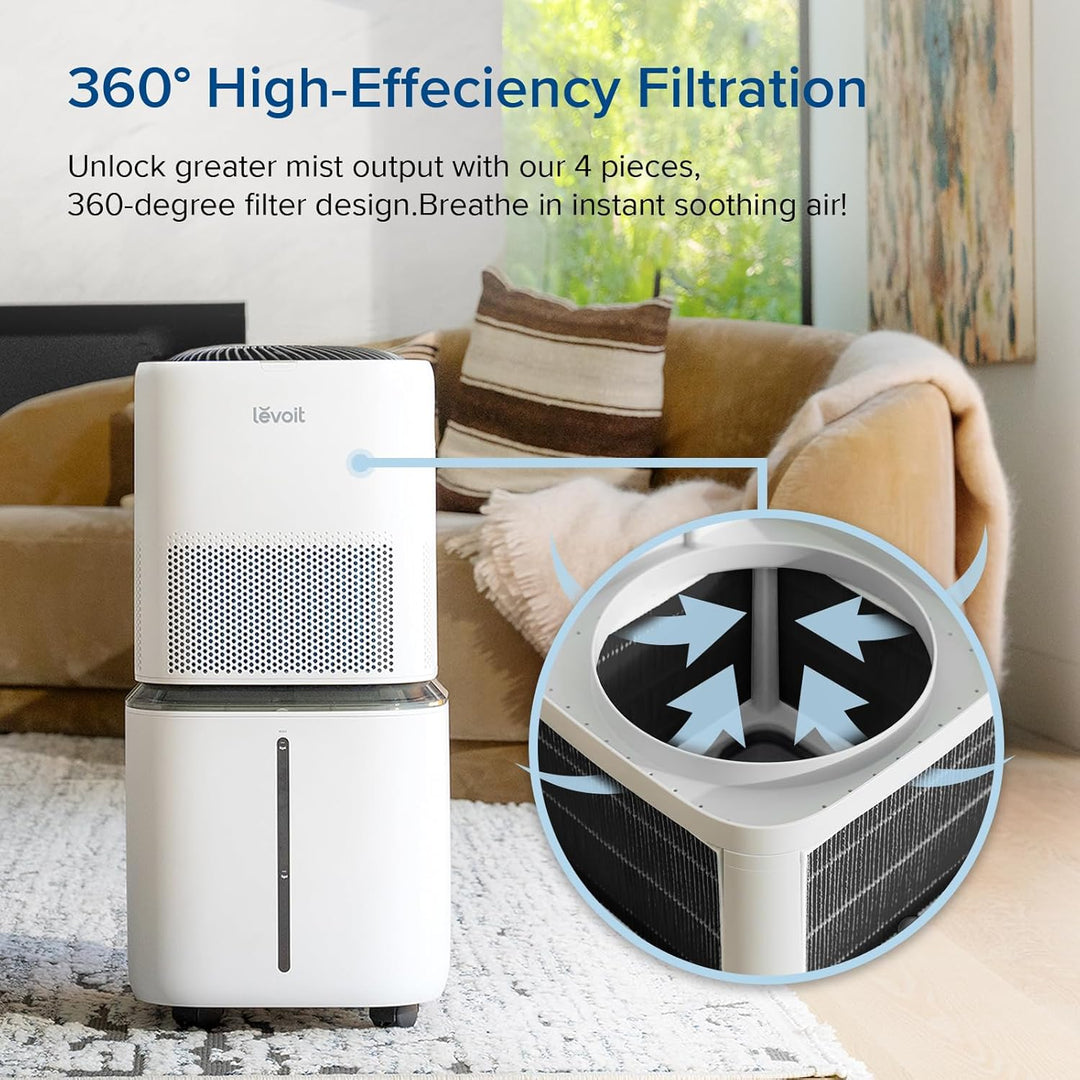 Levoit Superior 6000S Smart Evaporative Humidifier Replacement Filters (4-Pack)