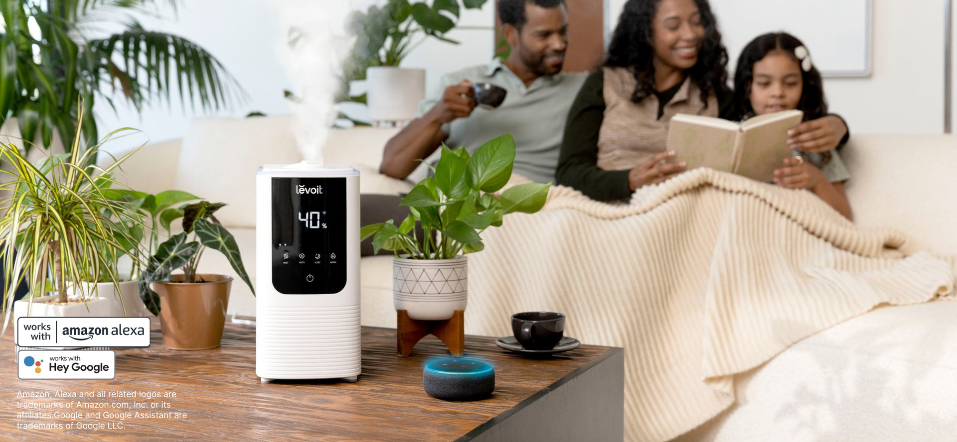 OasisMist 450S משפחה נהנית מהמכשיר