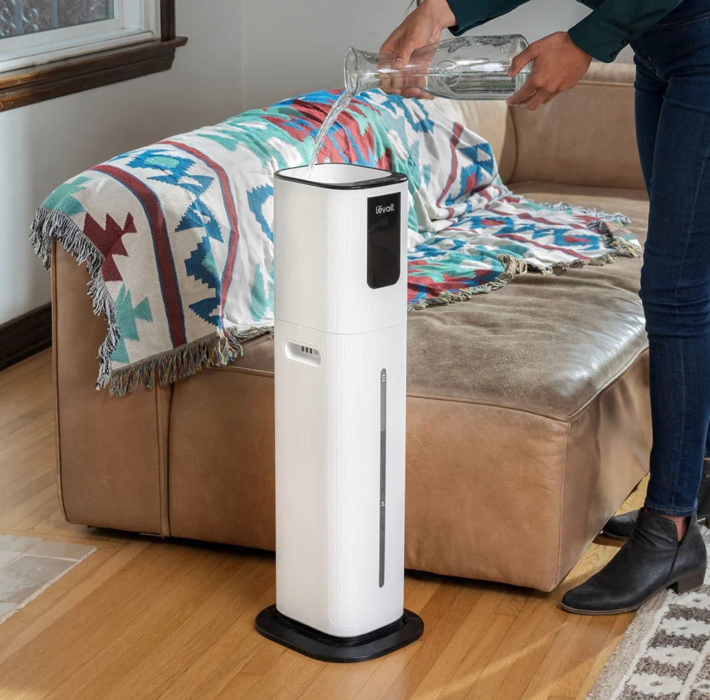 Levoit OasisMist® 1000S Smart Ultrasonic Cool Mist Tower Humidifier - Easily refill and descale the top-fill tank