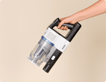 Hand holding the lightweight Levoit AERO™ cordless vacuum main unit for handheld cleaning.