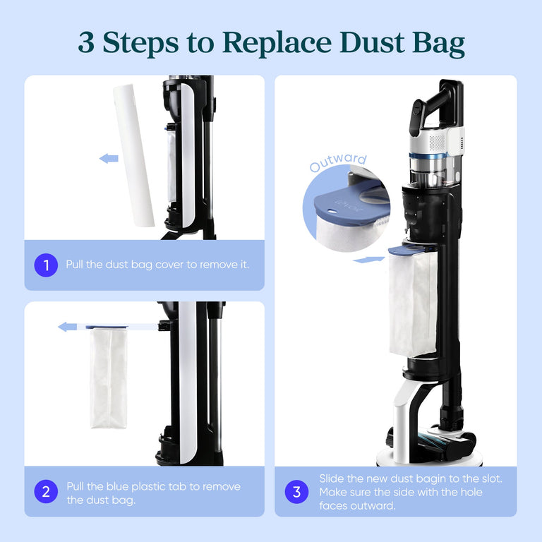 Levoit AERO Cordless Stick Vacuum Dust Bag Replacements - Set of 6 - Levoit