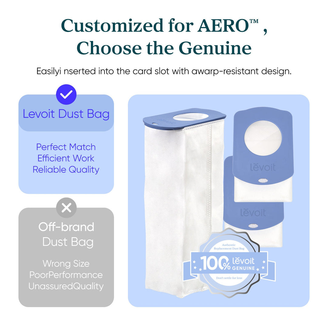 Levoit AERO Cordless Stick Vacuum Dust Bag Replacements - Set of 6 - Levoit