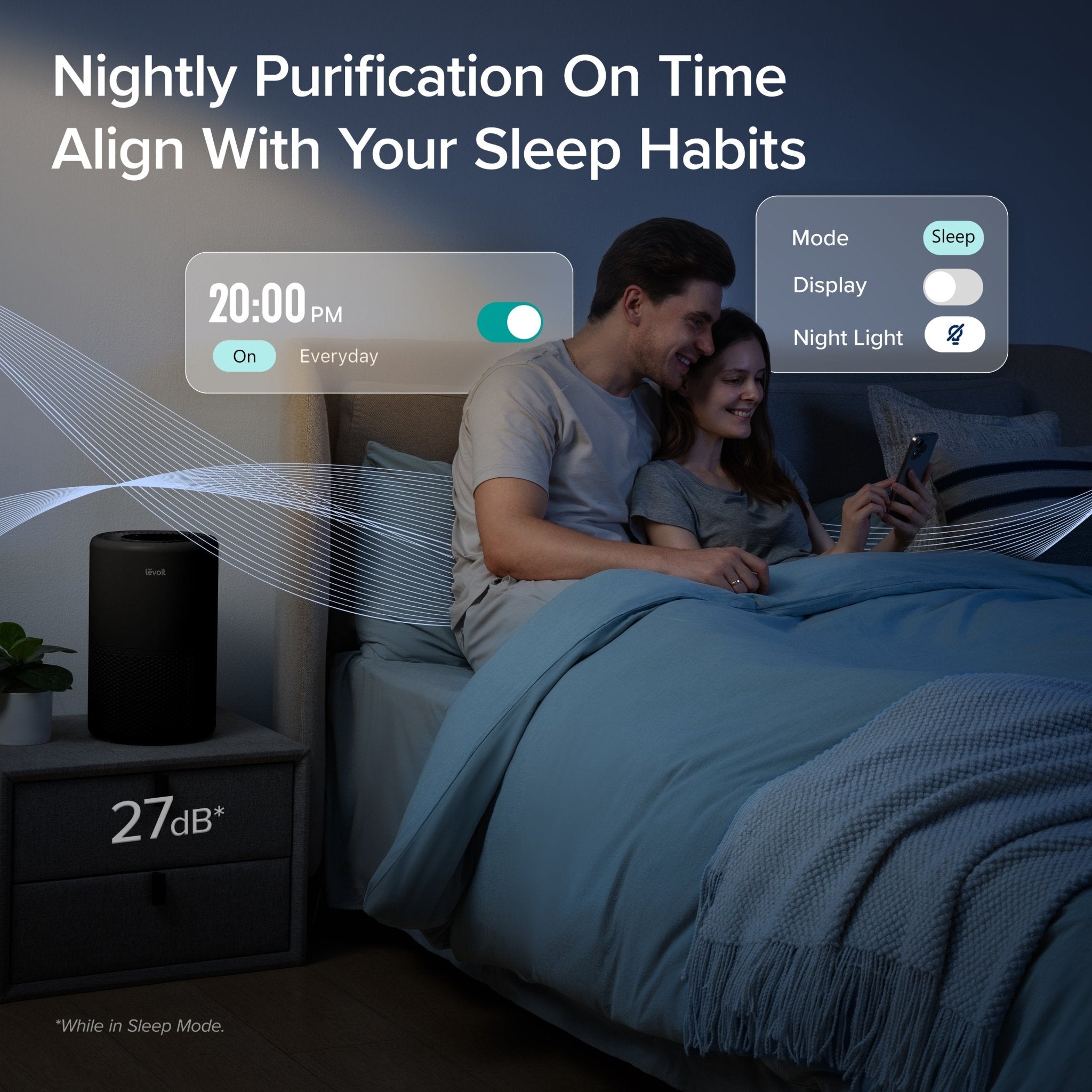 Levoit Core® 200S-P Black Smart Air Purifier