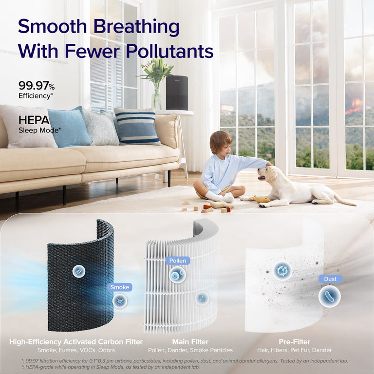 Levoit Core® 200S - P Black Smart Air Purifier - Levoit