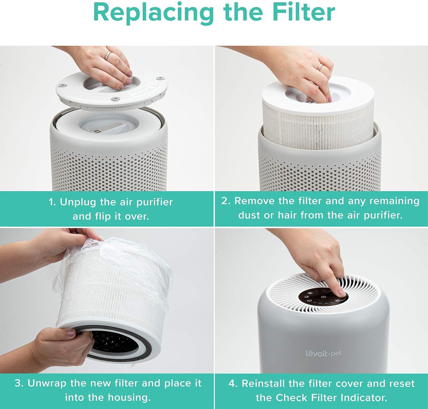 Levoit Core P350-P Genuine Air Purifier Filter丨3-Stage Filtration