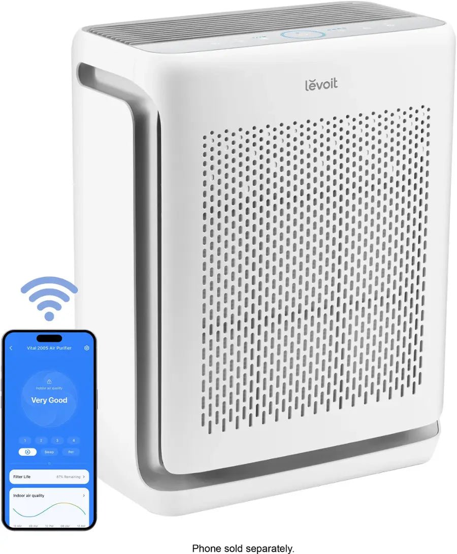 Levoit - Vital 200S Smart Air Purifier - White/Grey - Levoit