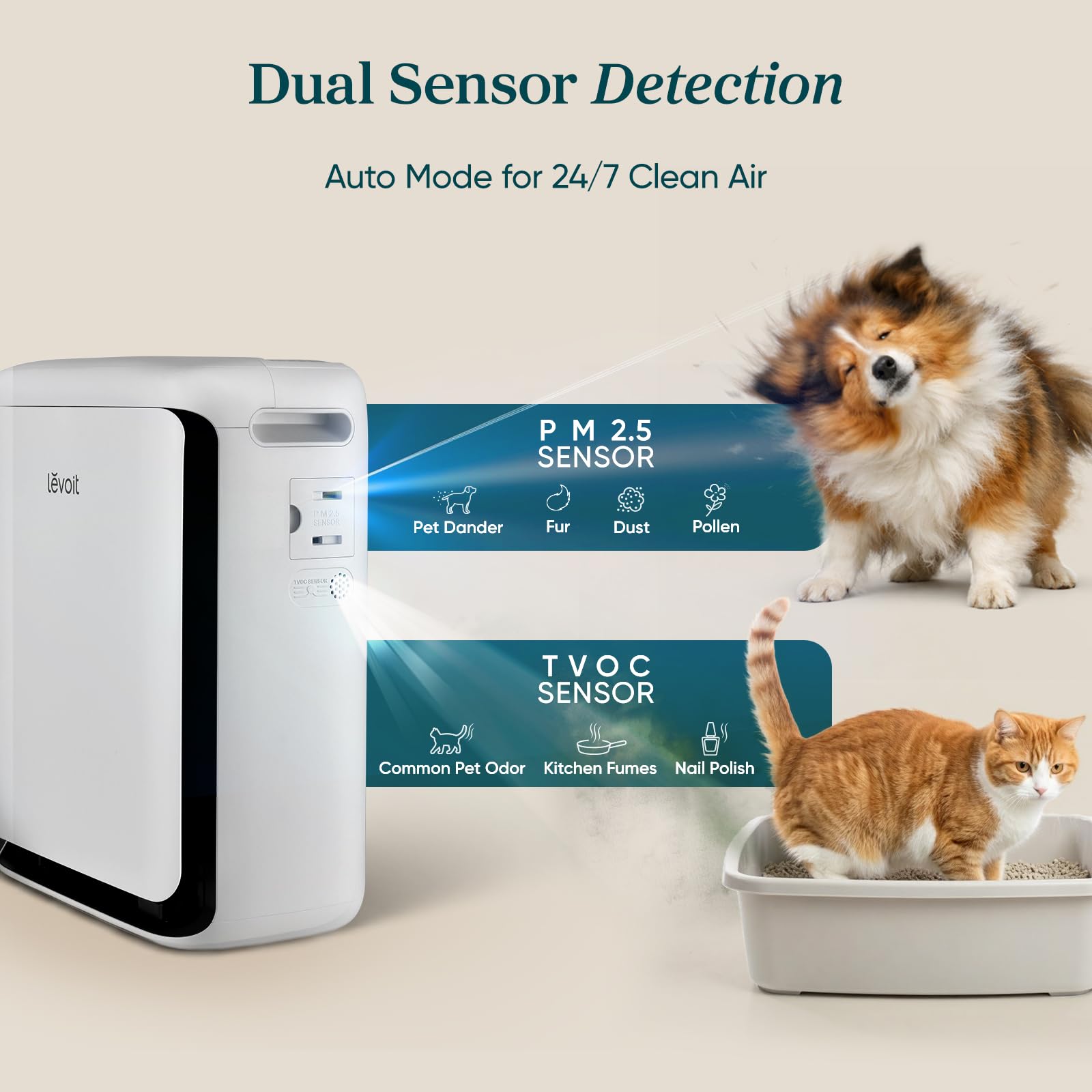 Levoit Vital® Pet Air Purifier for Pets | Odor & Pet Hair Control