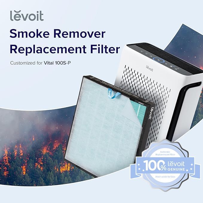Levoit Vital 200S-P Air Purifier Smoke Remover Carbon Replacement